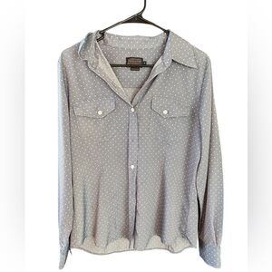 Pendleton Grayish Blue Polka Dot Shirt